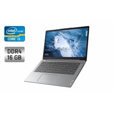 Ультрабук Lenovo Ideapad 1 14IAU7 / 14" (1920x1080) TN / Intel Core i3-1215U (6 (8) ядер по 3.3 - 4.4 GHz) / 16 GB DDR4 / 256 GB SSD / Intel UHD Graphics / WebCam б/в