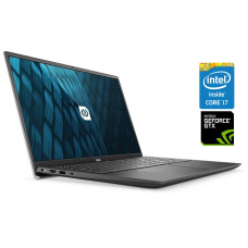 Ігровий ультрабук Dell Vostro 7500 / 15.6" (1920x1080) IPS / Intel Core i7-10750H (6 (12) ядер по 2.6 -5 GHz) / 16 GB DDR4 / 256 GB SSD / nVidia GeForce GTX 1650 Ti, 4 GB GDDR6, 128-bit / WebCam / Win 11 Pro б/в