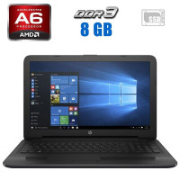 Ноутбук HP 255 G5 / 15.6" (1366x768) TN / AMD A6-7310 (4 ядра по 2.0 - 2.4 GHz) / 8 GB DDR3 / 180 GB SSD M.2 / AMD Radeon R4 Graphics / WebCam / DVD-ROM / АКБ NEW б/в