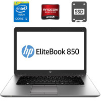 Ноутбук HP EliteBook 850 G1 / 15.6" TN / Intel Core i7-4600U (2(4) ядра по 2.1-3.3 GHz) / 8GB DDR3 / 120GB SSD / Radeon HD 8750M, 1 GB GDDR5, 128-bit / WebCam / DisplayPort б/в