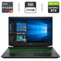 Ігровий ноутбук HP Pavilion Gaming 15-ec2410nw / 15.6" (1920x1080) IPS / AMD Ryzen 5 5600H (6 (12) ядра по 3.3 - 4.2 GHz) / 8 GB DDR4 / 512 GB SSD / nVidia GeForce RTX 3050, 4 GB GDDR6, 128-bit / WebCam / HDMI б/в