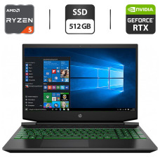 Ігровий ноутбук HP Pavilion Gaming 15-ec2410nw / 15.6" (1920x1080) IPS / AMD Ryzen 5 5600H (6 (12) ядра по 3.3 - 4.2 GHz) / 8 GB DDR4 / 512 GB SSD / nVidia GeForce RTX 3050, 4 GB GDDR6, 128-bit / WebCam / HDMI б/в
