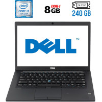 Ноутбук Б-клас Dell Latitude 7480 / 14" (1920x1080) IPS Touch / Intel Core i7-7600U (2 (4) ядра по 2.8 - 3.9 GHz) / 8 GB DDR4 / 240 GB SSD M.2 / Intel HD Graphics 620 / WebCam / Fingerprint / HDMI б/в