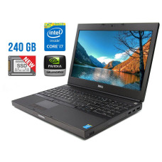 Роб. станція Dell Precision M4800 / 15.6" IPS / Core i7-4810MQ (4(8) ядра по 2.8-3.8GHz) / 16GB DDR3 / 240GB SSD NEW / Quadro K1100M, 2GB / WebCam б/в