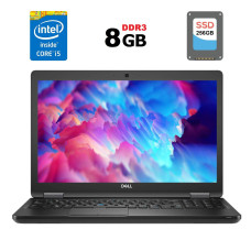 Ноутбук Dell Latitude E5550 / 15.6" IPS / Core i5-5300U (2(4) ядра по 2.3-2.9 GHz) / 8GB DDR3 / 256GB SSD NEW / HD Graphics 5500 / WebCam / HDMI б/в