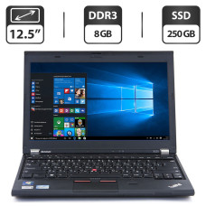 Нетбук Lenovo ThinkPad X230 / 12.5" (1366x768) TN / Intel Core i5-3210M (2 (4) ядра по 2.5 - 3.1 GHz) / 8 GB DDR3 / 250 GB SSD / Intel HD Graphics 4000 / WebCam / VGA б/в