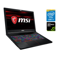 Ігровий ноутбук MSI MegaBook GS63 Stealth 8RE / 15.6" IPS / Intel Core i7 7700HQ (4(8) ядра по 2.8-3.8GHz) / 16GB DDR4 / 256GB SSD / GeForce GTX 1060, 6GB GDDR5, 192-bit / WebCam / Win 10 б/в