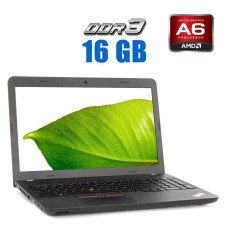 Ноутбук Б-клас Lenovo ThinkPad E565 / 15.6" (1366x768) TN / AMD A6-8500P (2 ядра по 1.6 - 3.0 GHz) / 16 GB DDR3 / 512 GB SSD / AMD Radeon R5 Graphics / WebCam б/в