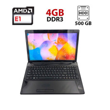 Ноутбук Б-клас Lenovo Ideapad G585 / 15.6" (1366x768) TN / AMD E1-2100 (2 ядра по 1.0 GHz) / 4 GB DDR3 / 500 GB HDD / AMD Radeon HD 7310 Graphics / WebCam б/в