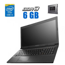 Ноутбук Б-класс Lenovo B590 / 15.6" (1366x768) TN / Intel Core i3-2348M (2(4) ядра по 2.3GHz) / 6 GB DDR3 / 128GB SSD / HD Graphics 3000 / WebCam / DVD-ROM б/в