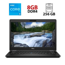Ультрабук Б класс Dell Latitude 5490 / 14" (1920x1080) TN / Intel Core i5-8250U (4 (8) ядра по 1.6 - 3.4 GHz) / 8 GB DDR4 / 256 GB SSD / Intel UHD Graphics 620 / WebCam б/в