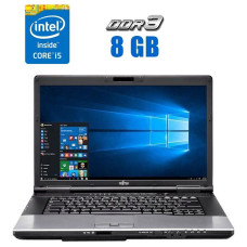 Ноутбук Fujitsu LifeBook E752 / 15.6" (1600x900) TN / Intel Core i5-3210M (2 (4) ядра по 2.5 - 3.1 GHz) / 8 GB DDR3 / 480 GB SSD / Intel HD Graphics 4000 / WebCam б/в