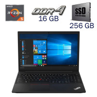 Ноутбук Lenovo ThinkPad E595 / 15.6" (1920x1080) TN / AMD Ryzen 5 3500U (4 (8) ядра по 2.1 - 3.7 GHz) / 16 GB DDR4 / 256 GB SSD / AMD Radeon Vega 8 / WebCam б/в