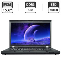 Ноутбук Lenovo ThinkPad T530i / 15.6" (1366x768) TN / Intel Core i5-3340M (2 (4) ядра по 2.7 - 3.4 GHz) / 8 GB DDR3 / 240 GB SSD / Intel HD Graphics 4000 / WebCam / VGA б/в