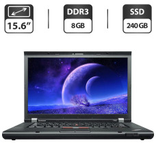 Ноутбук Lenovo ThinkPad T530i / 15.6" (1366x768) TN / Intel Core i5-3340M (2 (4) ядра по 2.7 - 3.4 GHz) / 8 GB DDR3 / 240 GB SSD / Intel HD Graphics 4000 / WebCam / VGA б/в