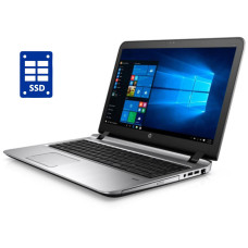 Ноутбук А- клас HP ProBook 450 G3 / 15.6" (1366x768) TN / Intel Core i3-6100U (2 (4) ядра по 2.3 GHz) / 8 GB DDR4 / 128 GB SSD / Intel HD Graphics 520 / WebCam / Win 10 Pro б/в