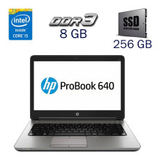 Ноутбук HP ProBook 640 G1 / 14" TN / Intel Core i5-4300M (2(4) ядра по 2.6-3.3 GHz) / 8GB DDR3 / 256GB SSD / HD Graphics 4600 / WebCam б/в
