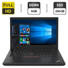 Ультрабук Lenovo ThinkPad T480 / 14" IPS / Core i5-8350U (4(8) ядра по 1.7-3.6 GHz) / 8GB DDR4 / 256GB SSD / UHD Graphics 620 / WebCam / HDMI / Два АКБ б/в