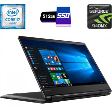 Ноутбук-трансформер Б-класс Lenovo Yoga 710-15ISK / 15.6" IPS Touch / Core i7-6500U (2(4) ядра по 2.5-3.1 GHz) / 16GB DDR4 / 512GB SSD / GeForce 940MX, 2GB GDDR5, 64-bit / WebCam / mHDMI / АКБ NEW б/в
