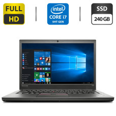 Ноутбук Lenovo Thinkpad T450s/ 14''/Core i7-5600U (2 (4) ядра по 2.6 - 3.2 GHz) / 8 GB DDR3 / 240 GB SSD/HD Graphics 5500 / WebCam б/в