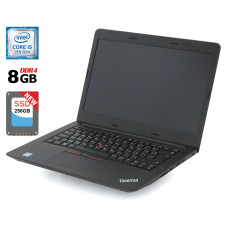 Ноутбук Lenovo ThinkPad E470 / 14" IPS / Core i5-7200U (2(4) ядра по 2.5-3.1GHz) / 8GB DDR4 / 256GB SSD NEW / HD Graphics 620 / WebCam / HDMI б/в