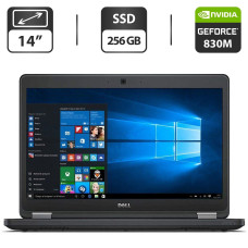 Ноутбук Dell Latitude E5450 / 14" (1920x1080) IPS / Intel Core i5-5300U (2 (4) ядра по 2.3 - 2.9 GHz) / 8 GB DDR3 / 256 GB SSD / nVidia GeForce 830M, 2 GB GDDR3, 64-bit б/в