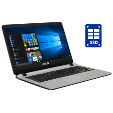 Ультрабук Asus F409UA / 14" (1920x1080) TN / Intel Core i3-7020U (2 (4) ядра по 2.3 GHz) / 8 GB DDR3 / 128 GB SSD / Intel HD Graphics 620 / WebCam / Win 10 Home б/в