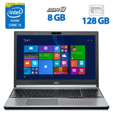 Ноутбук Fujitsu LifeBook E754 / 15.6'' (1366x768) TN / Intel Core i5-4210M (2 (4) ядра по 2.6 - 3.2 GHz) / 8 GB DDR3 / 128 GB SSD / Intel HD Graphics 4600 / WebCam / DVD-ROM б/в