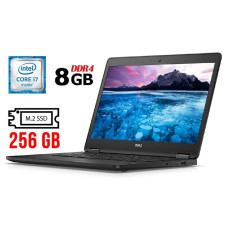 Ультрабук Б-клас Dell Latitude E7470 / 14" IPS / Core i7-6600U (2(4) ядра по 2.6-3.4GHz) / 8GB DDR4 / 256GB SSD M.2 / HD Graphics 520 / WebCam / Fingerprint / HDMI / Win 10 б/в