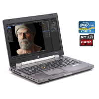 Мобільна робоча станція Б-клас HP Elitebook 8560w / 15.6" (1600x900) TN / Intel Core i5-2540M (2 (4) ядра по 2.6 - 3.3 GHz) / 8 GB DDR3 / 480 GB SSD / AMD FirePro M5950, 1 GB GDDR5, 128-bit / WebCam / Win 10 Pro б/в
