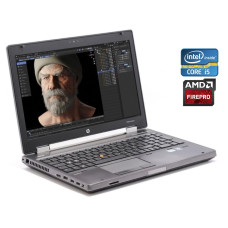 Мобільна робоча станція Б-клас HP Elitebook 8560w / 15.6" (1600x900) TN / Intel Core i5-2540M (2 (4) ядра по 2.6 - 3.3 GHz) / 8 GB DDR3 / 480 GB SSD / AMD FirePro M5950, 1 GB GDDR5, 128-bit / WebCam / Win 10 Pro б/в