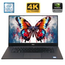 Робоча станція Dell Precision 5520 / 15.6" (3840x2160) IGZO Touch / Intel Core i7-7820HQ (4 (8) ядра по 2.9 - 3.9 GHz) / 8 GB DDR4 / 256 GB SSD M.2 / nVidia Quadro M1200, 4 GB GDDR5, 128-bit / WebCam б/в