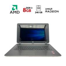Ноутбук HP N17 / 17.3" (1600x900) TN / AMD A8-6410 (4 ядра по 2.0 - 2.4 GHz) / 8 GB DDR3 / 240 GB SSD / AMD Radeon R7 M260X, 1 GB GDDR5, 128-bit / WebCam б/в
