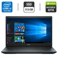 Ігровий ноутбук Б-клас Dell Inspiron G3 15 / 15.6" (1920x1080) IPS / Intel Core i5-10300H (4 (8) ядер по 2.5 - 4.5 GHz) / 16 GB DDR4 / 512 GB SSD / nVidia GeForce GTX 1650 Ti, 4 GB GDDR6, 128-bit / WebCam / HDMI б/в
