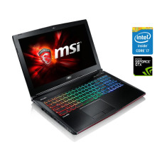 Ігровий ноутбук MSI GE62MVR 7RG Apache / 15.6" (1920x1080) IPS / Intel Core i7-7700HQ (4 (8) ядра по 2.8 - 3.8 GHz) / 16 GB DDR4 / 256 GB SSD M.2 + 1000 GB HDD / nVidia GeForce GTX 1070, 8 GB GDDR5, 256-bit / WebCam б/в