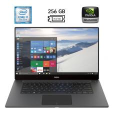 Робоча станція Dell 5520 / 15.6" / Core i7-7820HQ 4 (8) ядра п2.9 - 3.9 GHz / 16GB DDR4 / 256GB SSD M.2 / Quadro M1200, 4 GB GDDR5 / WebCam / миша б/в