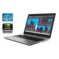 Мобільна робоча станція Б-клас HP ZBook 15 G5 / 15.6" (1920x1080) IPS / Intel Core i7-8850H (6 (12) ядра по 2.6 - 4.3 GHz) / 16 GB DDR4 / 256 GB SSD + 500 GB HDD / nVidia Quadro P1000, 4 GB GDDR5, 256-bit / WebCam / Fingerprint б/в