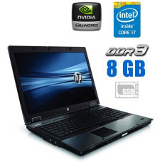 Ноутбук HP EliteBook 8740w / 17" (1680x1050) TN / Intel Core i7-620M (2 (4) ядра по 2.66 - 3.33 GHz) / 8 GB DDR3 / 480 GB SSD NEW / nVidia Quadro FX 2800M, 1 GB DDR3, 256-bit / WebCam / АКБ не тримає б/в