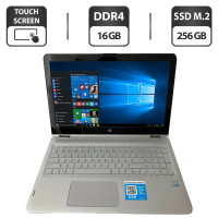 Ноутбук-трансформер Б-клас HP Envy X360 15-aq101ng / 15.6" (1920x1080) IPS Touch / Intel Core i5-7200U (2 (4) ядра по 2.5 - 3.1 GHz) / 16 GB DDR4 / 256 GB SSD M.2 / Intel HD Graphics 620 / WebCam / АКБ NEW б/в