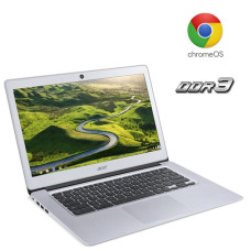 Ультрабук Б-клас Acer ChromeBook CB3-431 / 14" (1366x768) TN / Intel Celeron N3160 (4 ядра по 1.6 - 2.24 GHz) / 4 GB DDR3 / 16 GB eMMC / Intel HD Graphics 400 / WebCam / ChromeOS б/в