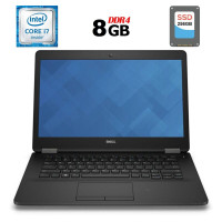 Ультрабук Б-клас Dell Latitude E7470 / 14" IPS Touch / Core i7-6600U (2(4) ядра по 2.6-3.4GHz) / 8GB DDR4 / 256GB SSD / HD Graphics 520 / WebCam / HDMI / Win 10 б/в