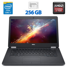 Ігровий ноутбук Dell Latitude E5470 / 14" (1920x1080) IPS / Intel Core i7-6600U (2 (4) ядра по 2.5 - 3.4 GHz) / 8 GB DDR4 / 256 GB SSD / AMD Radeon R7 M360, 2 GB GDDR3, 64-bit / WebCam / Win 10 Pro б/в