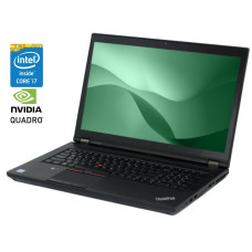 Мобільна робоча станція Lenovo ThinkPad P70 / 17.3" (1920x1080) IPS / Intel Core i7-6820HQ (4 (8) ядра по 2.7 - 3.6 GHz) / 16 GB DDR4 / 256 GB SSD + 500 GB HDD / nVidia Quadro M3000M, 4 GB GDDR5, 256-bit / WebCam / Win 10 Pro б/в