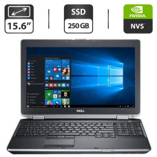 Ноутбук Б-клас Dell Latitude E6530 / 15.6" (1600x900) TN / Intel Core i7-3630QM (4 (8) ядра по 2.5 - 3.4 GHz) / 16 GB DDR3 / 250 GB SSD / nVidia NVS 5200M, 1 GB GDDR5, 64-bit / DVD-ROM / HDMI б/в