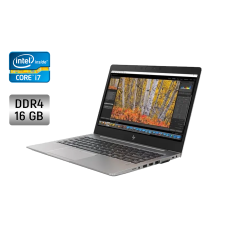 Ультрабук Б-клас HP Zbook 14u g5 / 14" (1920x1080) IPS Touch / Intel Core i7-8650U (4 (8) ядра по 1.9 - 4.2 GHz) / 16 GB DDR4 / 256 GB SSD / Intel UHD Graphics 620 / WebCam / Fingerprint б/в