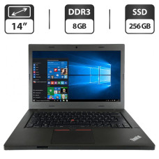 Ноутбук Б-клас Lenovo ThinkPad L470 / 14" (1366x768) TN / Intel Celeron 3955U (2 ядра по 2 GHz) / 8 GB DDR3 / 256 GB SSD / Intel HD Graphics 510 / WebCam / HDMI б/в