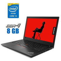 Ультрабук Lenovo ThinkPad T480 / 14" (1920x1080) IPS / Intel Core i5-8250U (4 (8) ядра по 1.6 - 3.4 GHz) / 8 GB DDR4 / 240 GB SSD / Intel UHD Graphics 620 / WebCam б/в