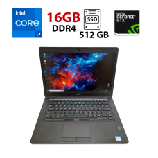 Ігровий ноутбук Dell Latitude E5480 / 14" (1920х1080) TN / Intel Core i7-6600U (2 (4) ядра по 2.6 - 3.4 GHz) / 16 GB DDR4 / 512 GB SSD / nVidia GeForce 930MX, 2 GB DDR3, 64-bit / WebCam / USB 3.1 / HDMI б/в