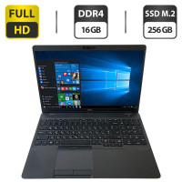 Ноутбук Dell Latitude 5500 / 15.6" (1920x1080) TN / Intel Core i5-8265U (4 (8) ядра по 1.6 - 3.9 GHz) / 16 GB DDR4 / 256 GB SSD M.2 / Intel UHD Graphics 620 / WebCam б/в