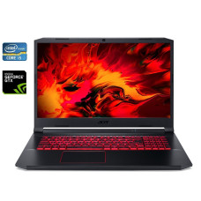 Ігровий ноутбук Acer Nitro 5 AN517-51 / 17.3" (1920x1080) IPS / Intel Core i5-9300H (4 (8) ядра по 2.4 - 4.1 GHz) / 16 GB DDR4 / 256 GB SSD M.2 + 500 HDD / nVidia GeForce GTX 1650, 4 GB GDDR5, 192-bit / WebCam / Win 11 Home б/в